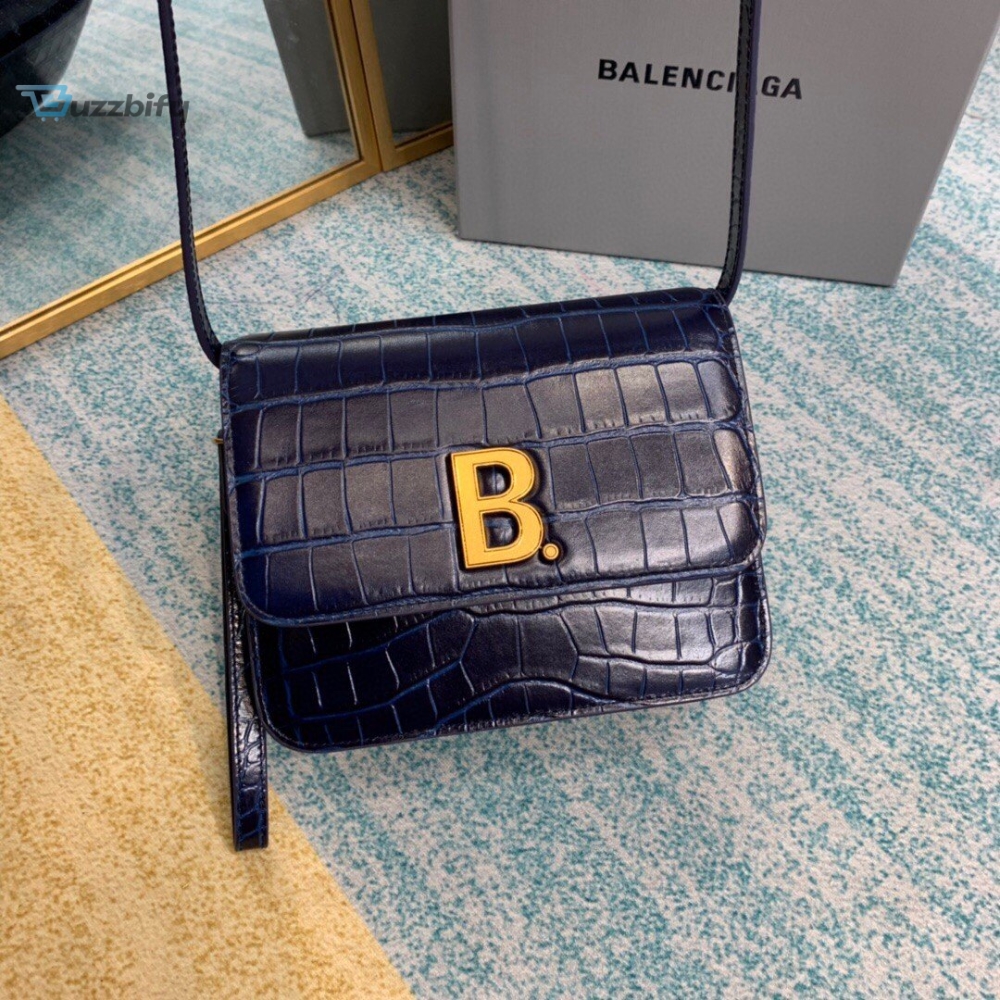 Balenciaga Bolso Bandolera B In Dark Blue For Women Womens Bags 7In18cm