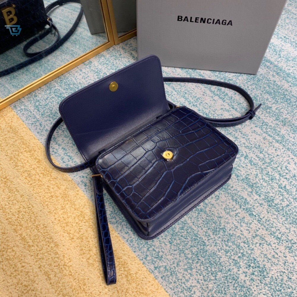 Balenciaga Bolso Bandolera B In Dark Blue For Women Womens Bags 7In18cm