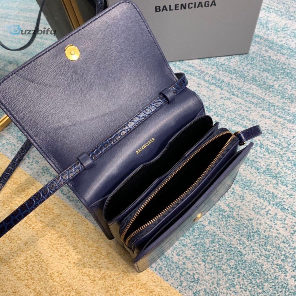 Balenciaga Bolso Bandolera B In Dark Blue For Women Womens Bags 7In18cm