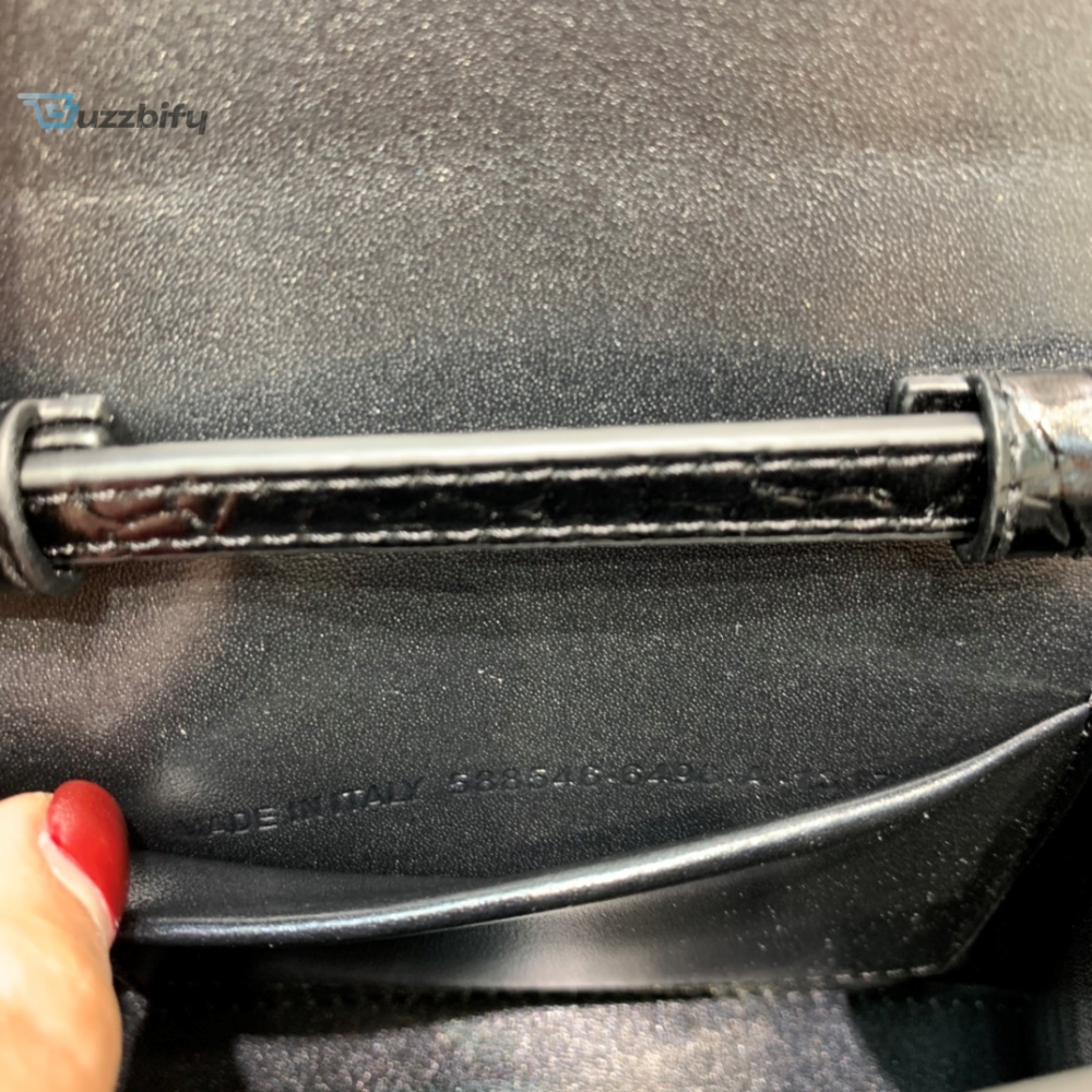 Balenciaga Hourglass Mini Handbag In Black For Women Womens Bags 4.7In12cm