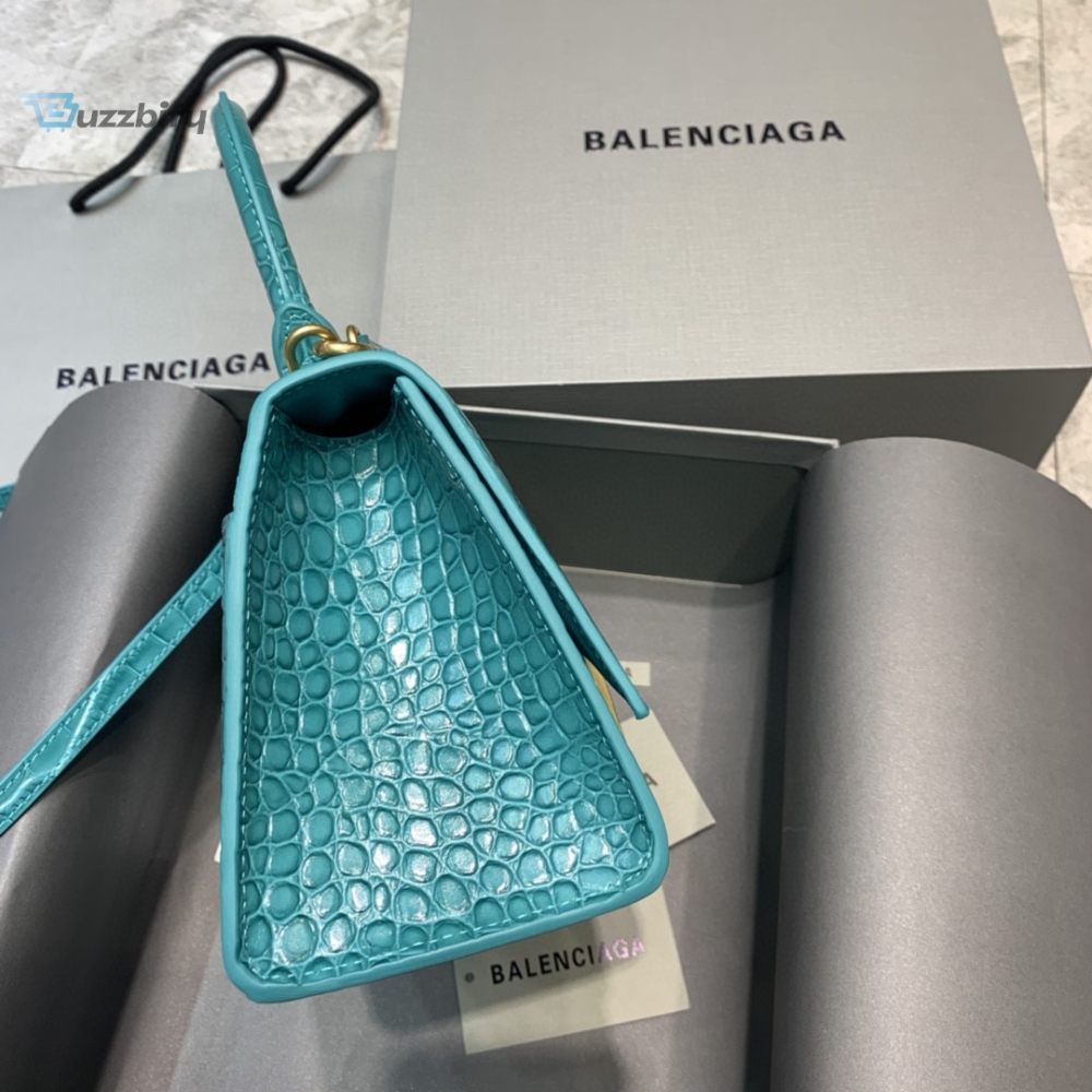 Balenciaga Hourglass Small Handbag In Blue For Women Womens Bags 9In23cm