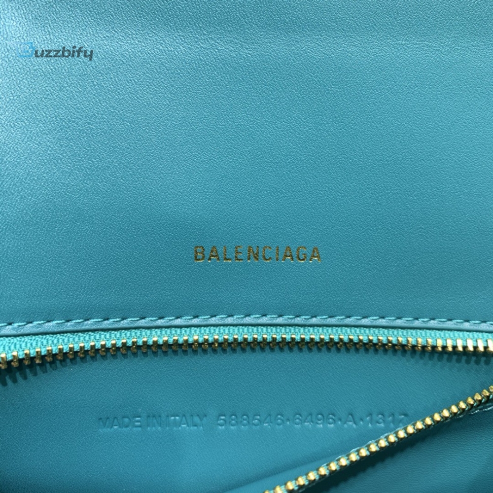 Balenciaga Hourglass Small Handbag In Blue For Women Womens Bags 9In23cm