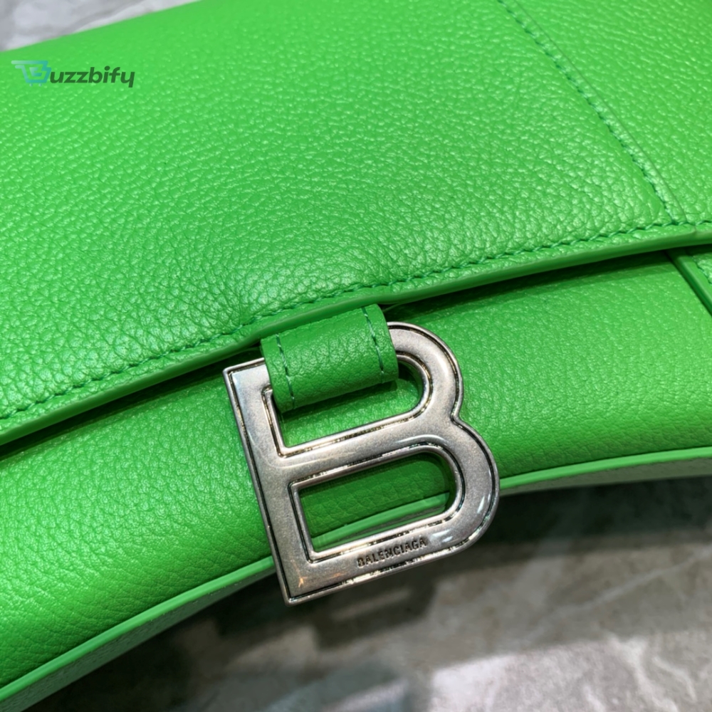 Balenciaga Hourglass Small Handbag In Green For Women Womens Bags 9In23cm