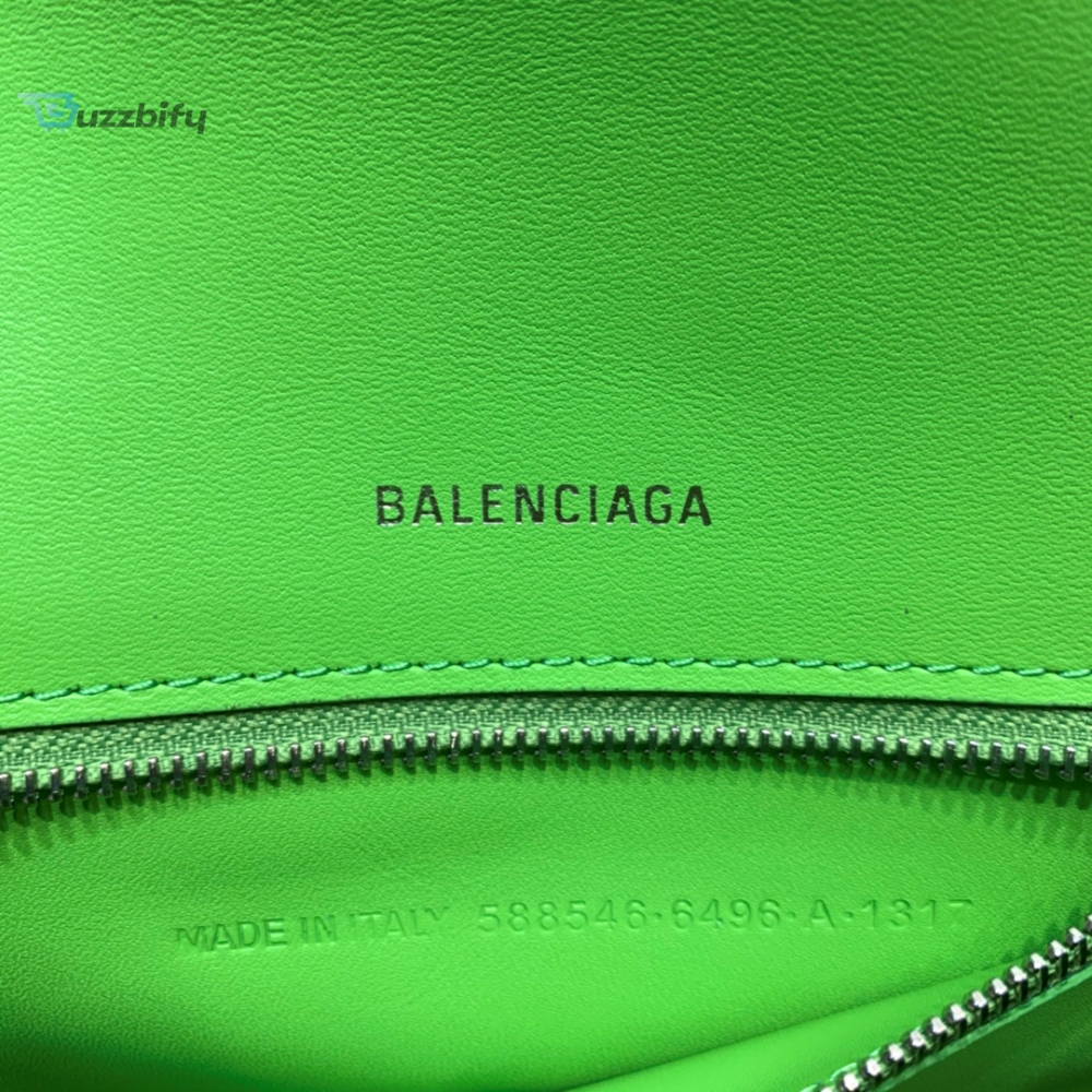 Balenciaga Hourglass Small Handbag In Green For Women Womens Bags 9In23cm