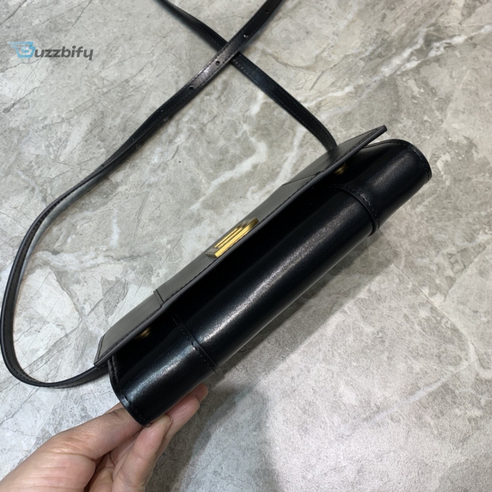 Balenciaga Hourglass Wallet Bag In Black For Women Womens Bags 8In20cm