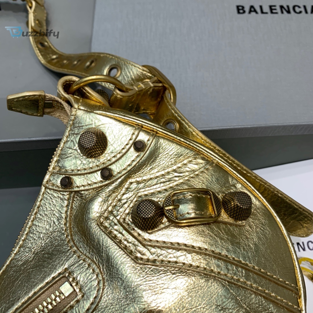 Balenciaga Le Cagole Xs Shoulder Bag In Gold For Women Womens Bags 13In33cm