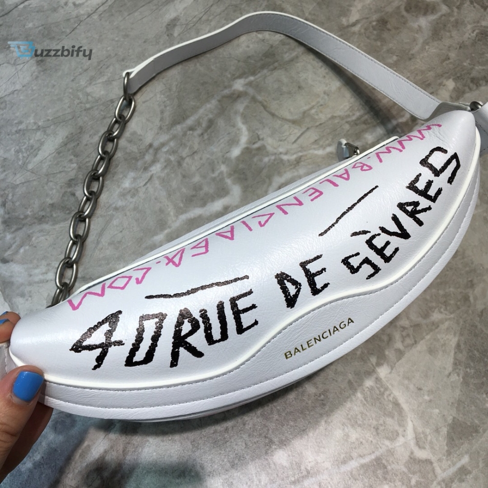 Balenciaga Souvenir Xs Belt Bag In White For Women Womens Bags 9.5In24cm