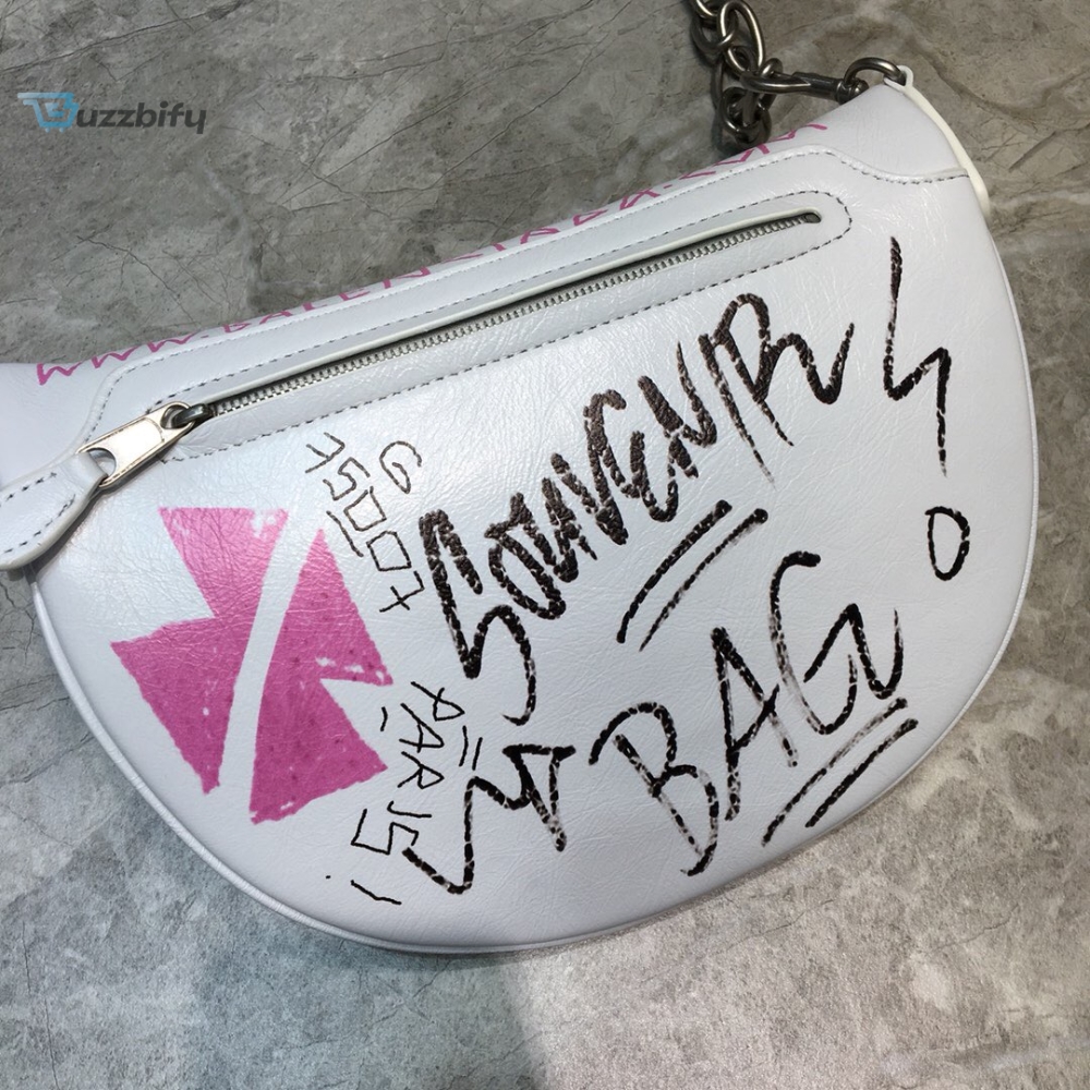 Balenciaga Souvenir Xs Belt Bag In White For Women Womens Bags 9.5In24cm