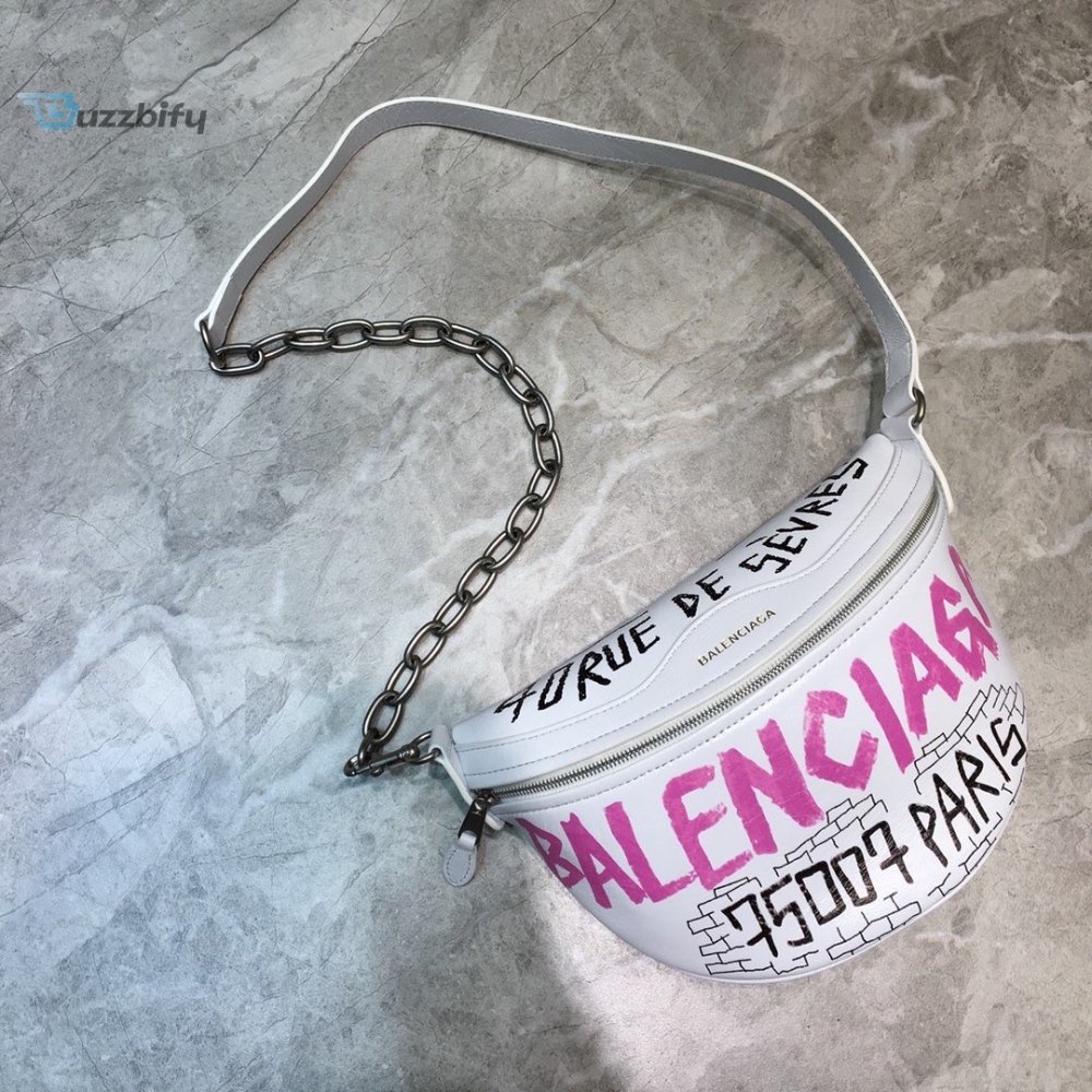 Balenciaga Souvenir Xs Belt Bag In White For Women Womens Bags 9.5In24cm