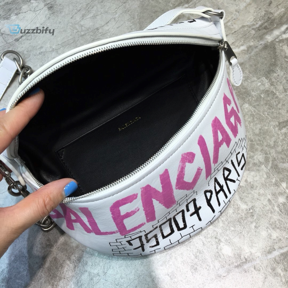 Balenciaga Souvenir Xs Belt Bag In White For Women Womens Bags 9.5In24cm