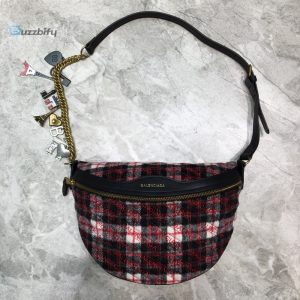 Balenciaga Souvenir Xxs Belt Bag In Checkered Red For Women Womens Bags 11.8In30cm