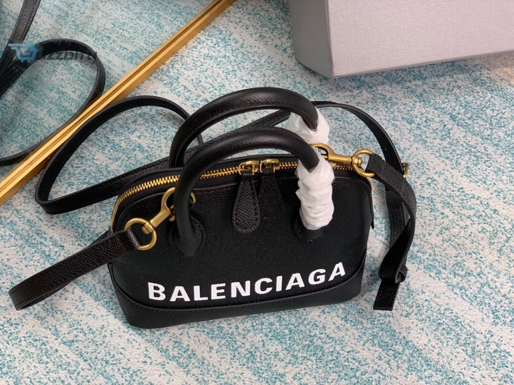 Balenciaga Ville Handbag In Black For Women Womens Bags 7In18cm