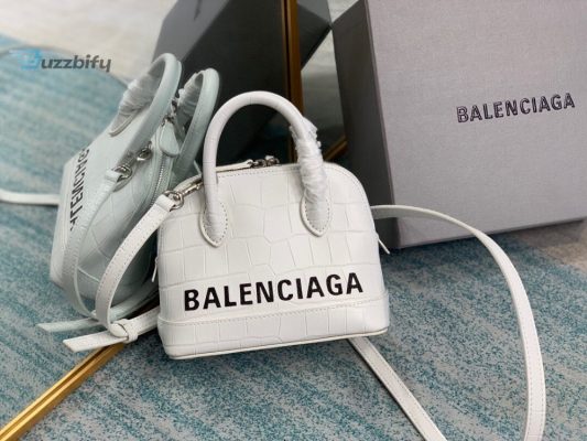 Balenciaga Ville Mini Handbag In White For Women Womens Bags 7In18cm