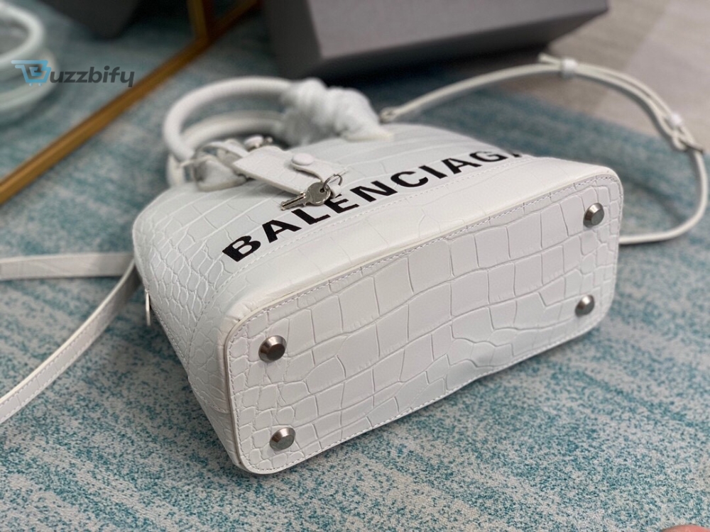 Balenciaga Ville Small Handbag In White For Women Womens Bags 10.2In26cm
