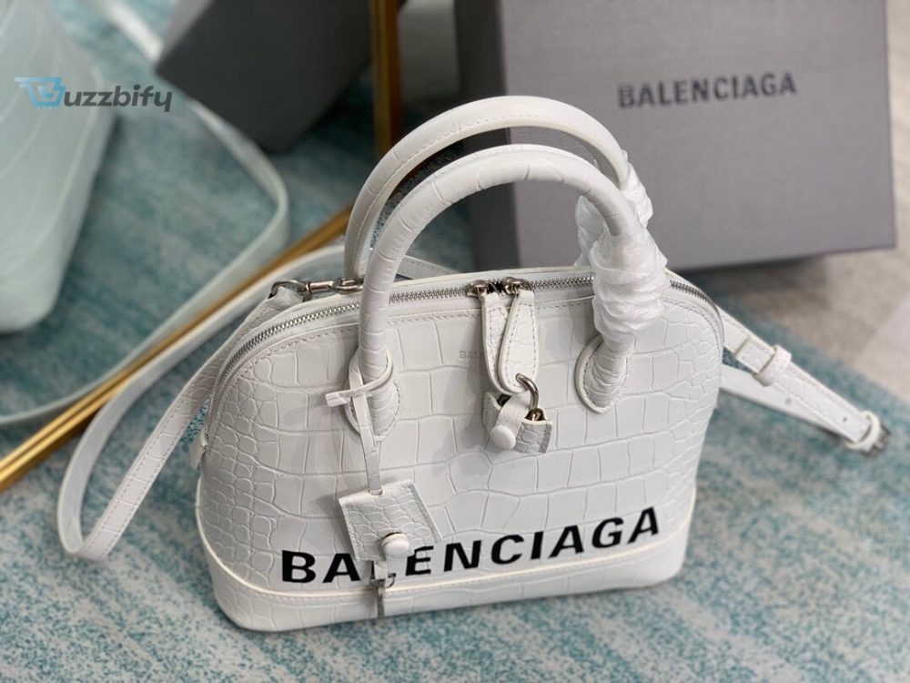 Balenciaga Ville Small Handbag In White For Women Womens Bags 10.2In26cm