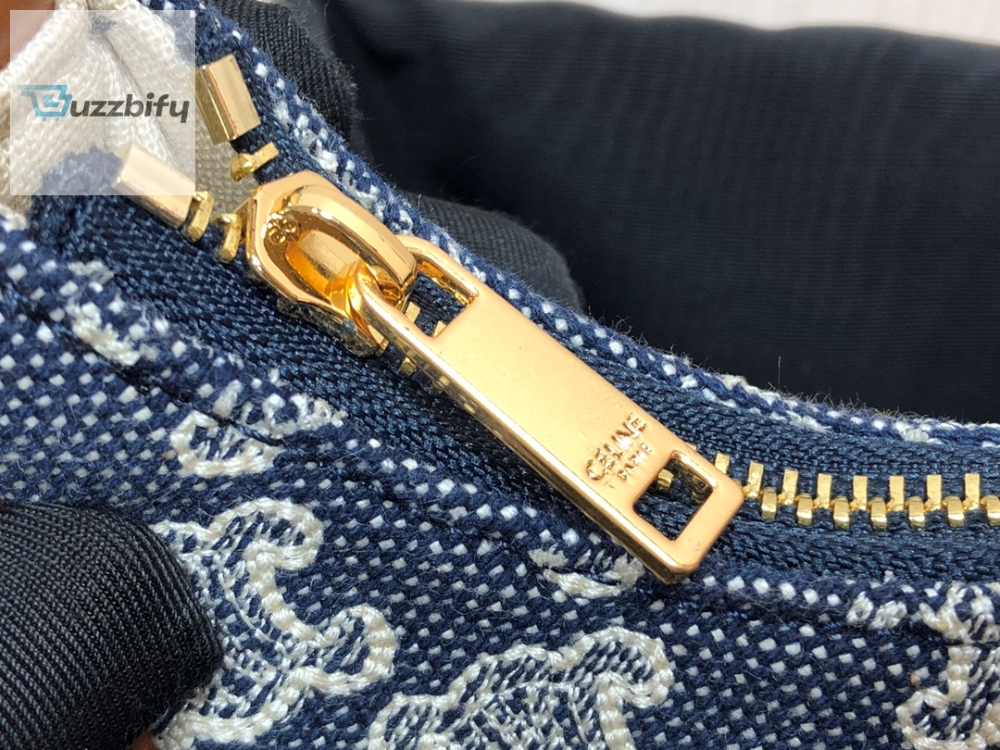Celine Ava Bag In Triomphe Canvas Denim For Women 9In23cm