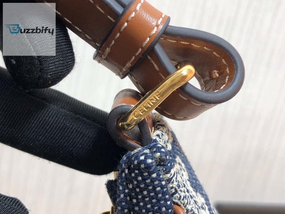 Celine Ava Bag In Triomphe Canvas Denim For Women 9In23cm