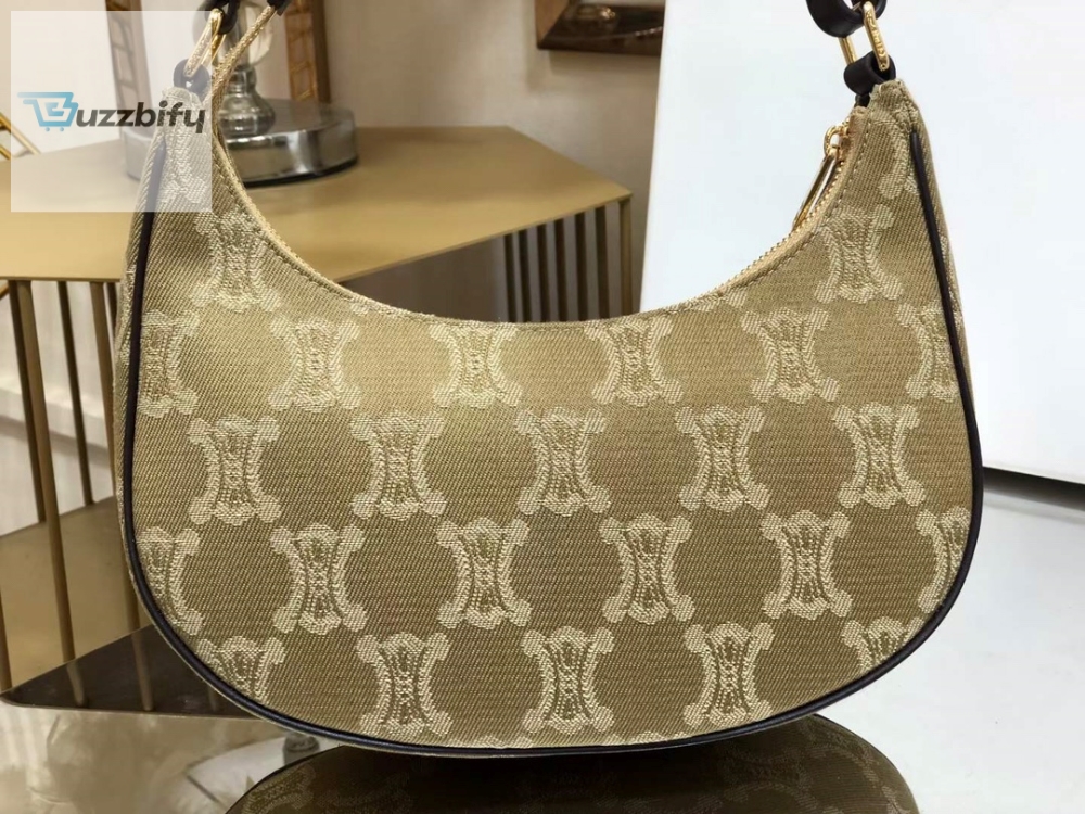 Celine Ava Bag In Triomphe Canvas Xl Beige For Women 9In23cm