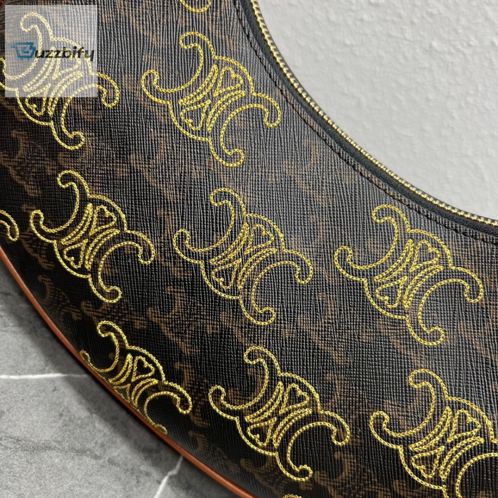 Celine Ava Bag In Triomphe Canvas Xl Brown For Women 9In23.5Cm