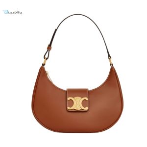 Celine Ava Triomphe Soft Bag Brown For Women 24.5Cm  10In 114493Dgq.04Lu