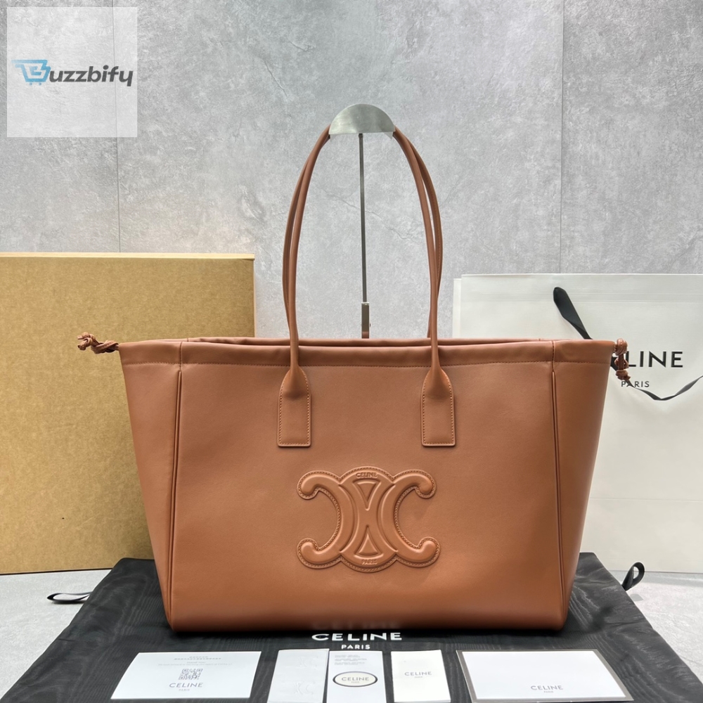 Celine Cabas Drawstring Cuir Triomphe Tan For Women 17In44cm 199973Du3.04Lu