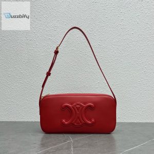 Celine Camera Shoulder Bag Cuir Triomphe Red For Women 10In26cm