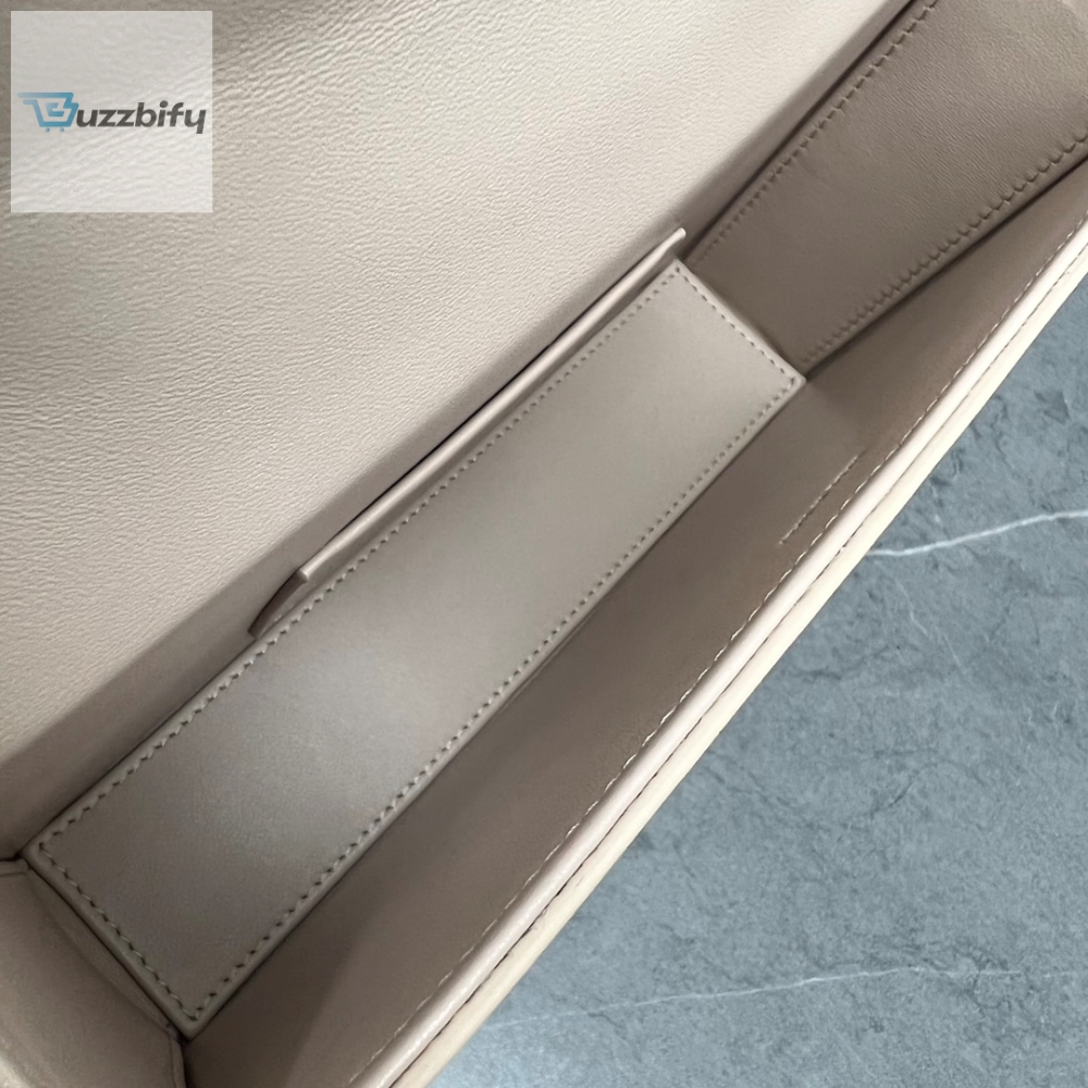 Celine Chain Box Triomphe Bag Beige For Women 9In22cm