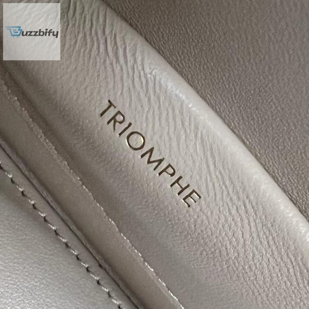 Celine Chain Box Triomphe Bag Beige For Women 9In22cm