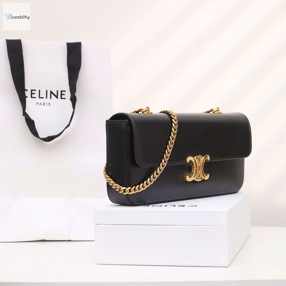 Celine Chain Shoulder Bag Black For Women 13In33cm