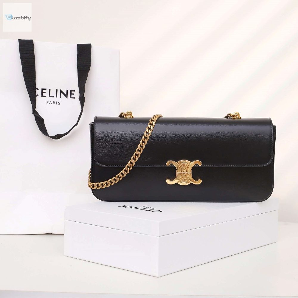 Celine Chain Shoulder Bag Black For Women 13In33cm