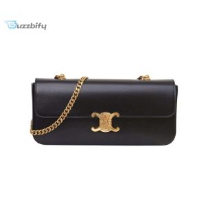 Celine Chain Shoulder Bag Black For Women 13In33cm