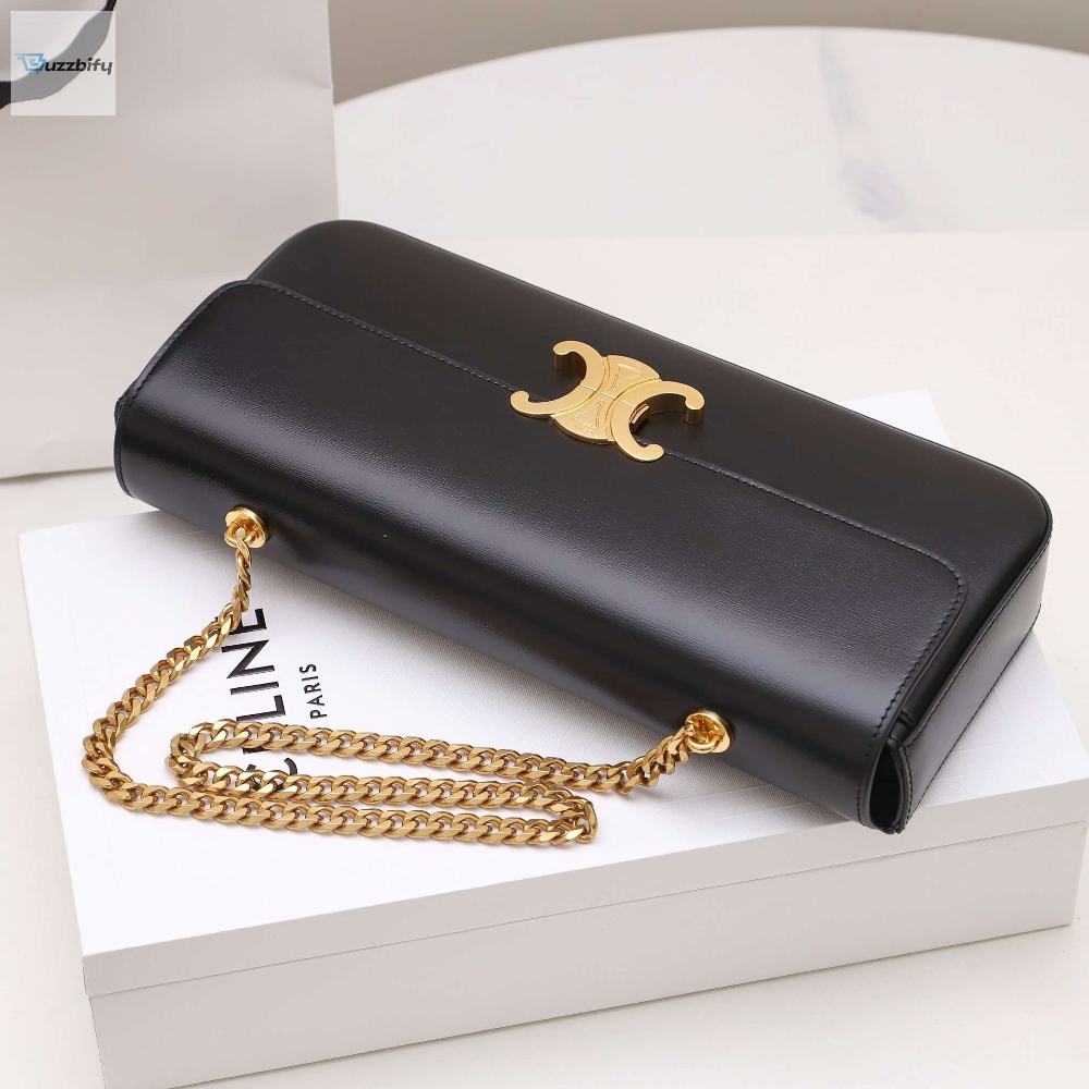 Celine Chain Shoulder Bag Black For Women 13In33cm