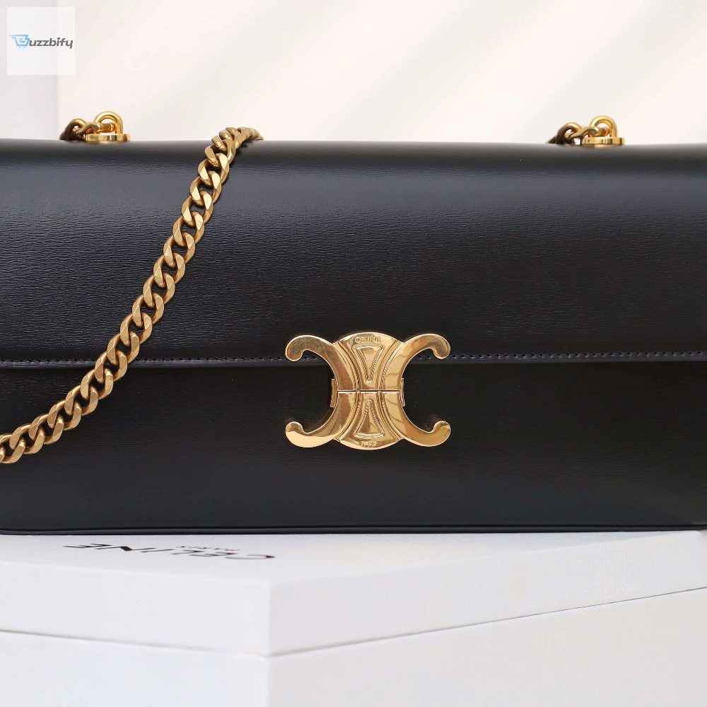 Celine Chain Shoulder Bag Black For Women 13In33cm