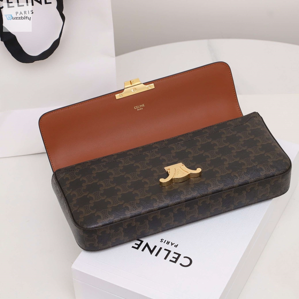 Celine Chain Shoulder Bag Brown For Women 13In33cm