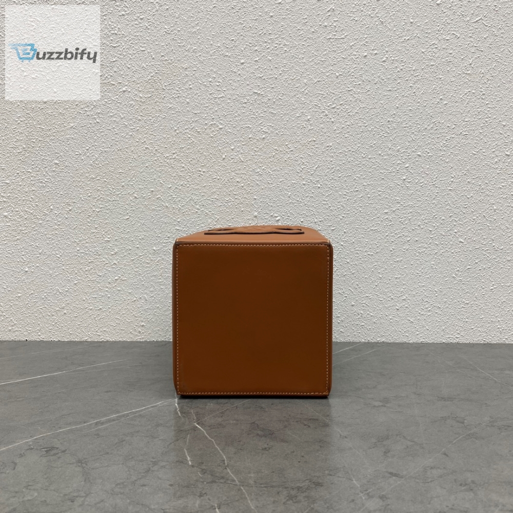 Celine Cube Bag Cuir Triomphe Square Tan For Women 6In15cm