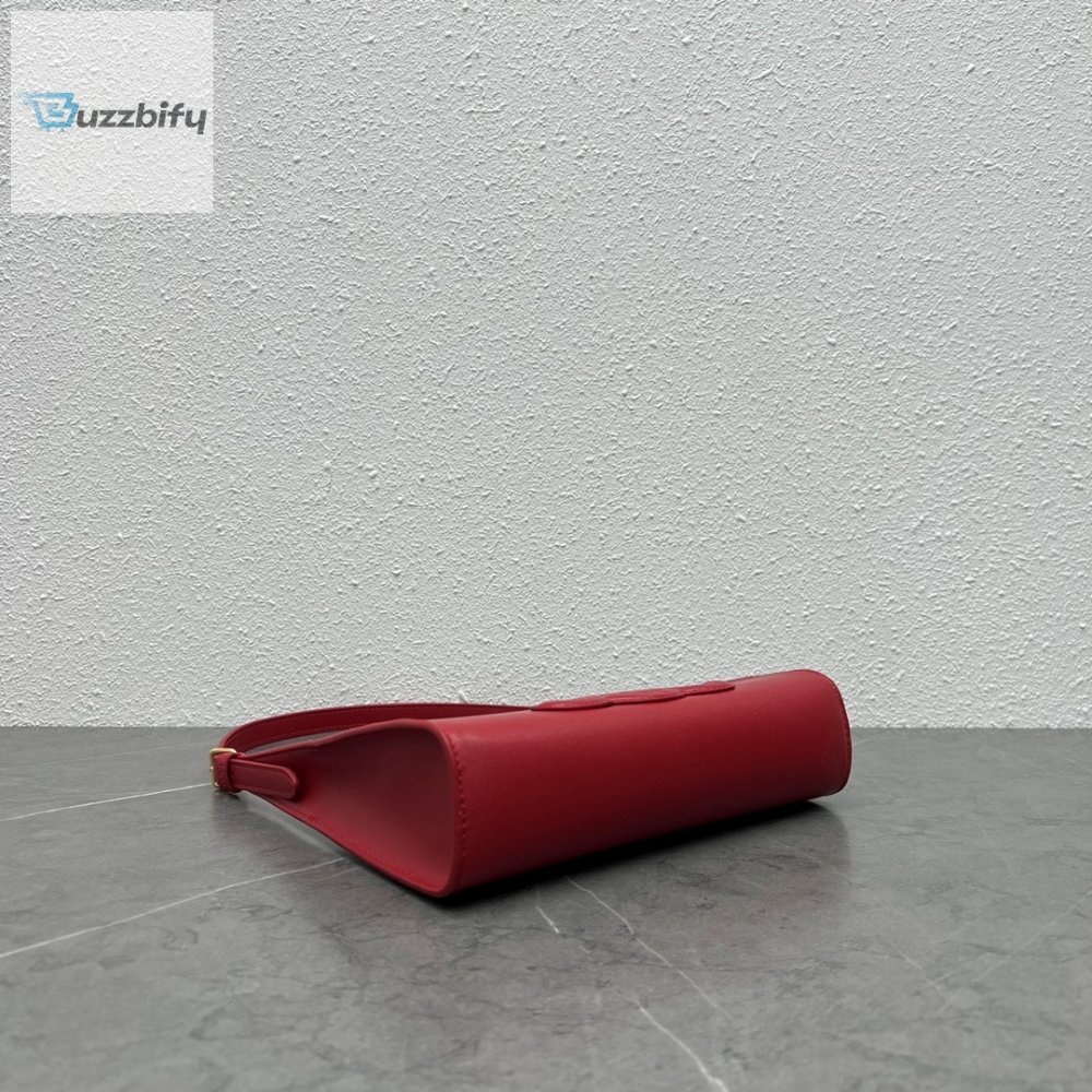 Celine Cuir Triomphe Shoulder Bag Red For Women 9.4In24cm