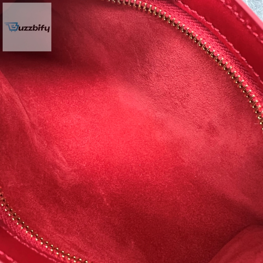 Celine Cuir Triomphe Shoulder Bag Red For Women 9.4In24cm