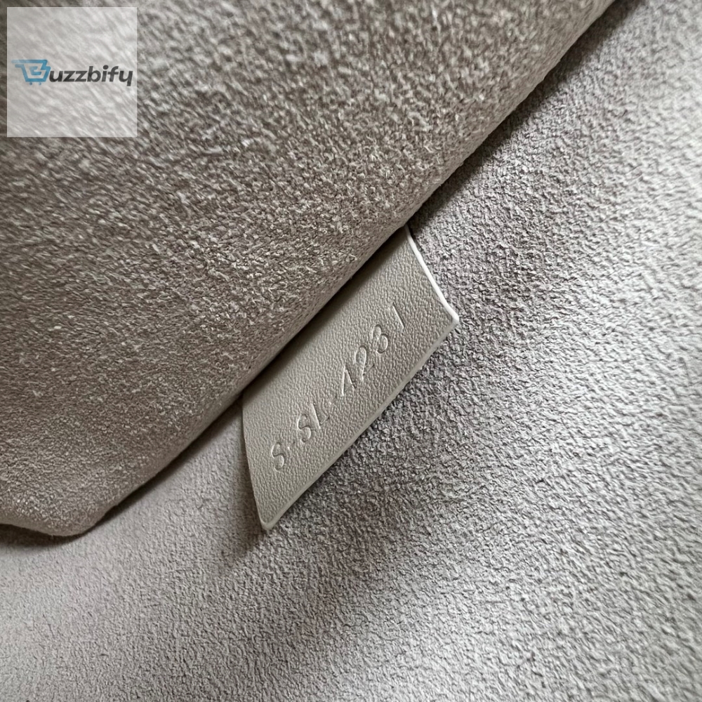 Celine Cuir Triomphe Shoulder Bag White For Women 9.4In24cm