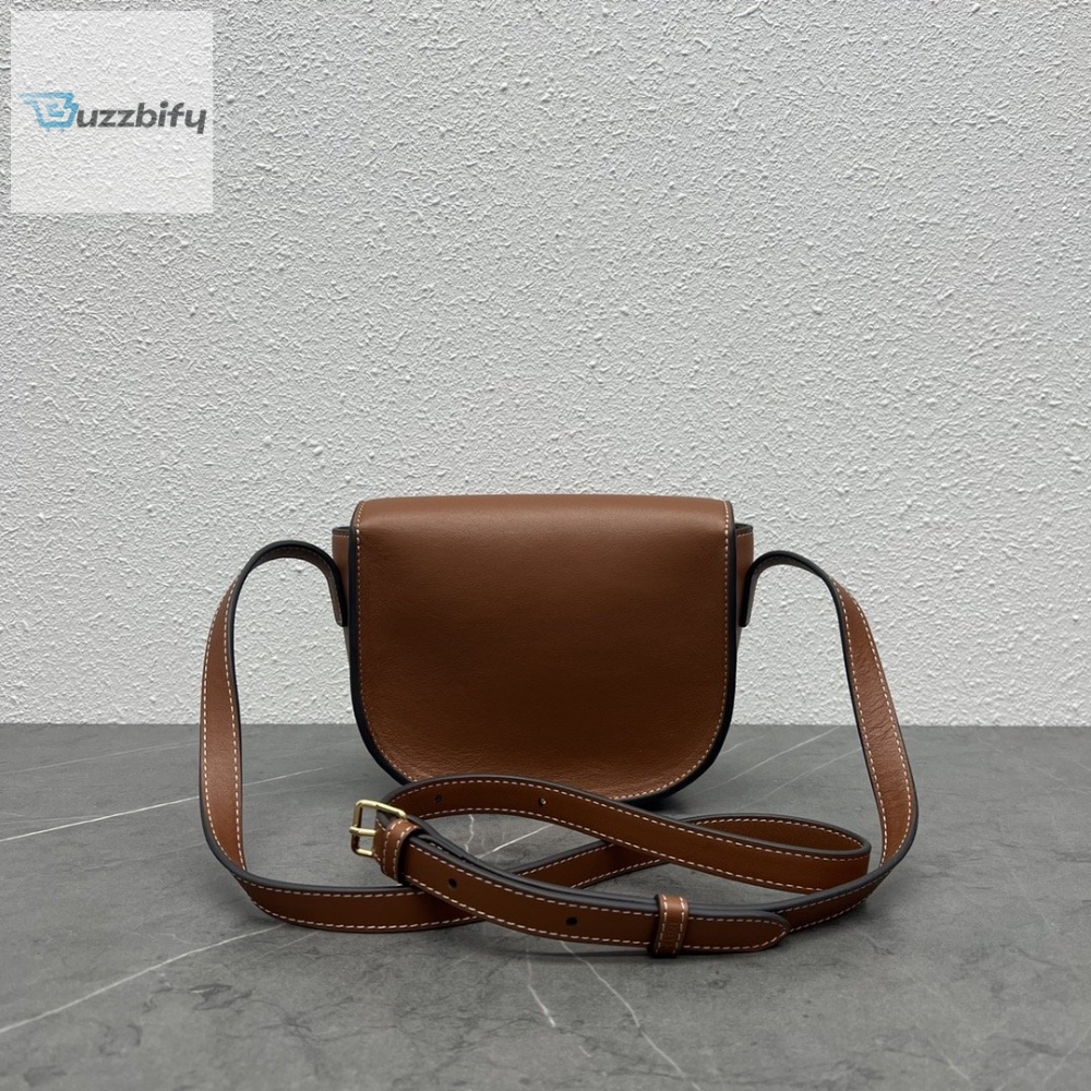 Celine Folco Cuir Triomphe With Studs Brown For Women 7In19cm 198263Du9.04Lu