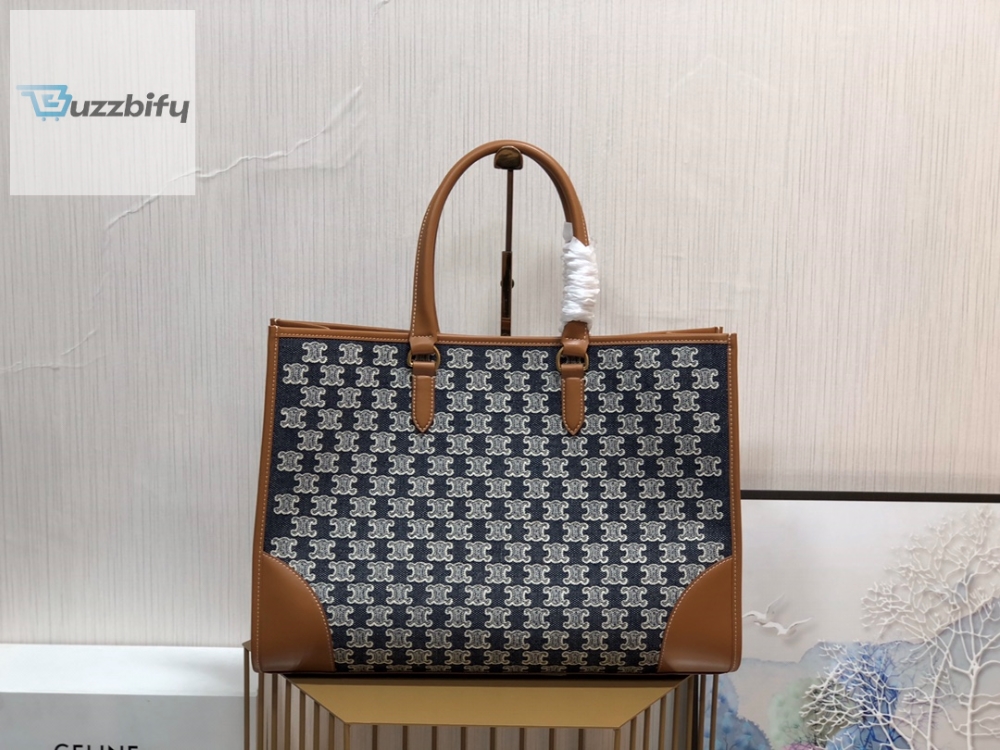 celine-horizontal-cabas-in-textile-with-triomphe-embroidery-denim-for-women-12-12in-12-12cm-buzzbify-12-12