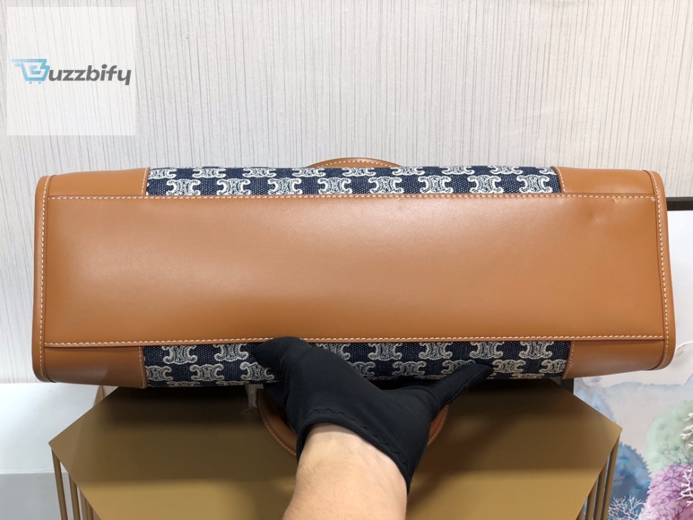 celine-horizontal-cabas-in-textile-with-triomphe-embroidery-denim-for-women-27in43cm-buzzbify-2-2