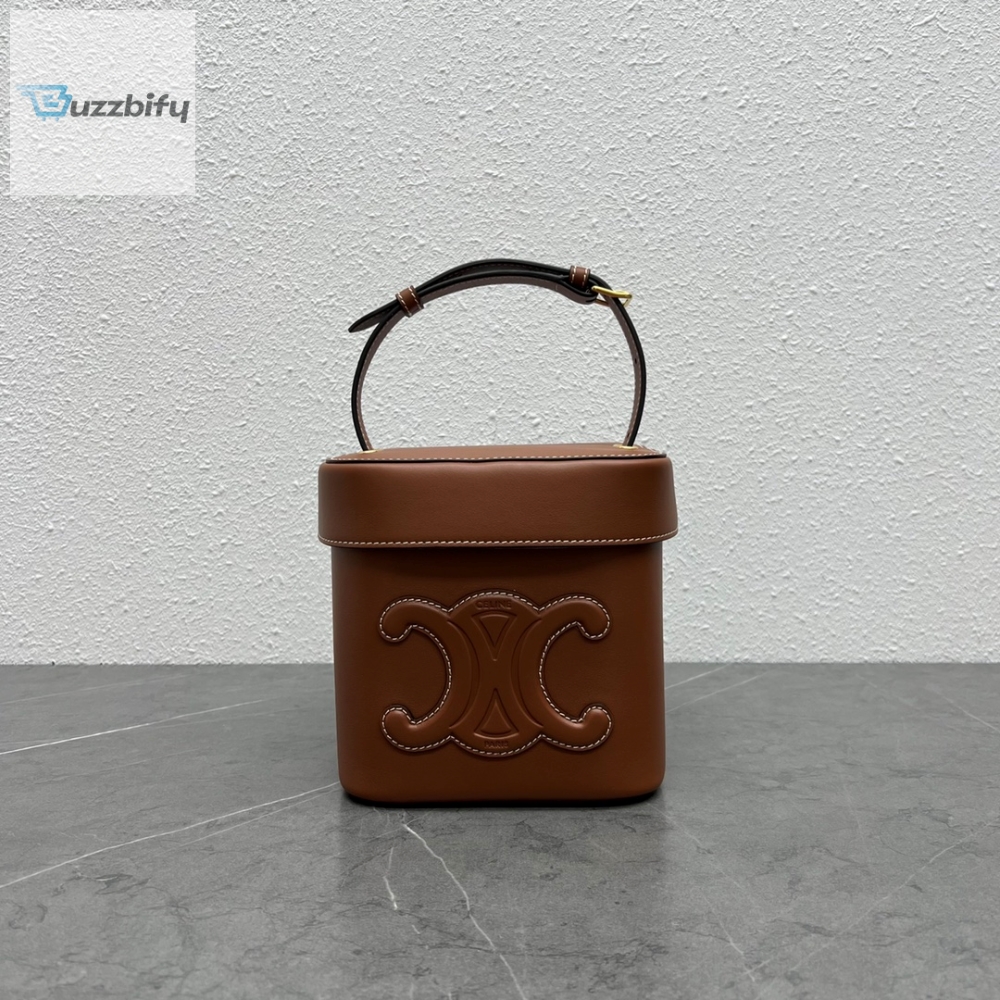 Celine Medium Box Cuir Triomphe Tan For Women 6In16cm 199253Du3.04Lu