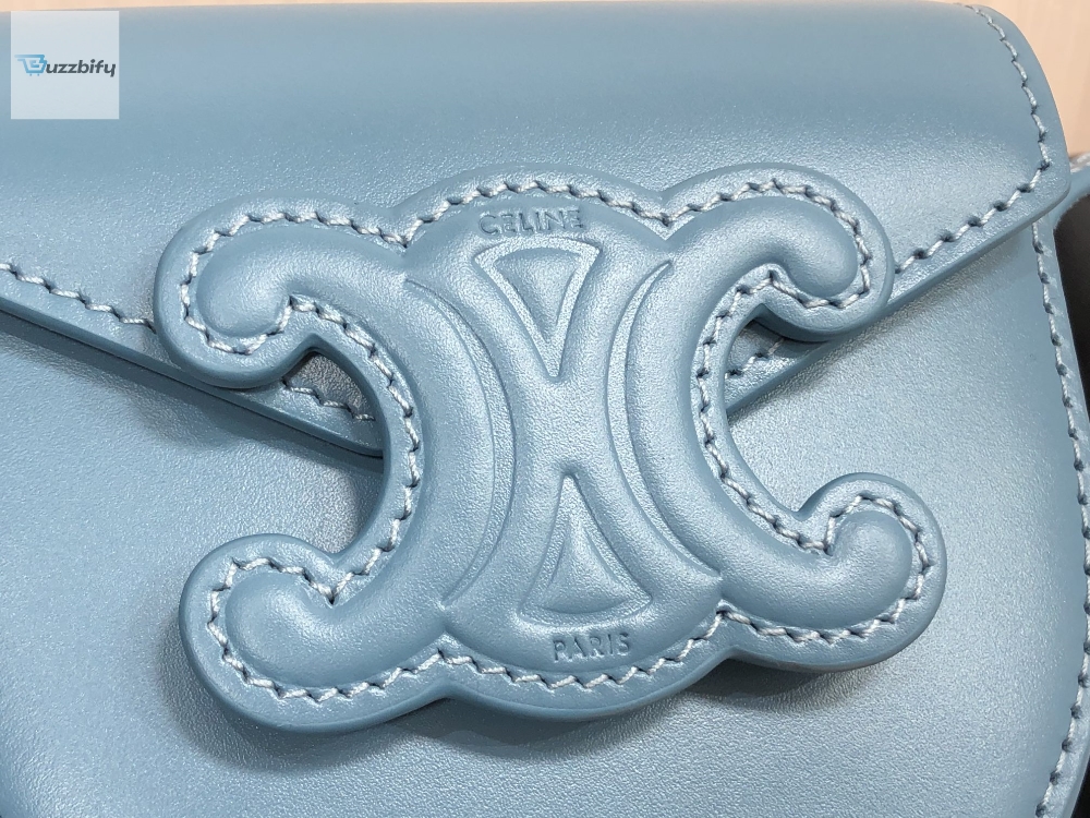 Celine Mini Besace Cuir Triomphe Demin For Women 4In11cm 10J303dpq.07Dd