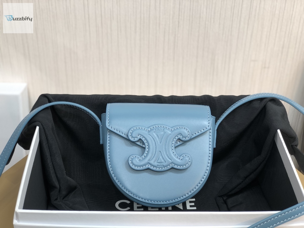 Celine Mini Besace Cuir Triomphe Demin For Women 4In11cm 10J303dpq.07Dd
