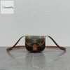 Celine Mini Besace In Triomphe Canvas With Triomphe Heart Embroidery Brown For Women 6In15cm 196702Eck.04Lu