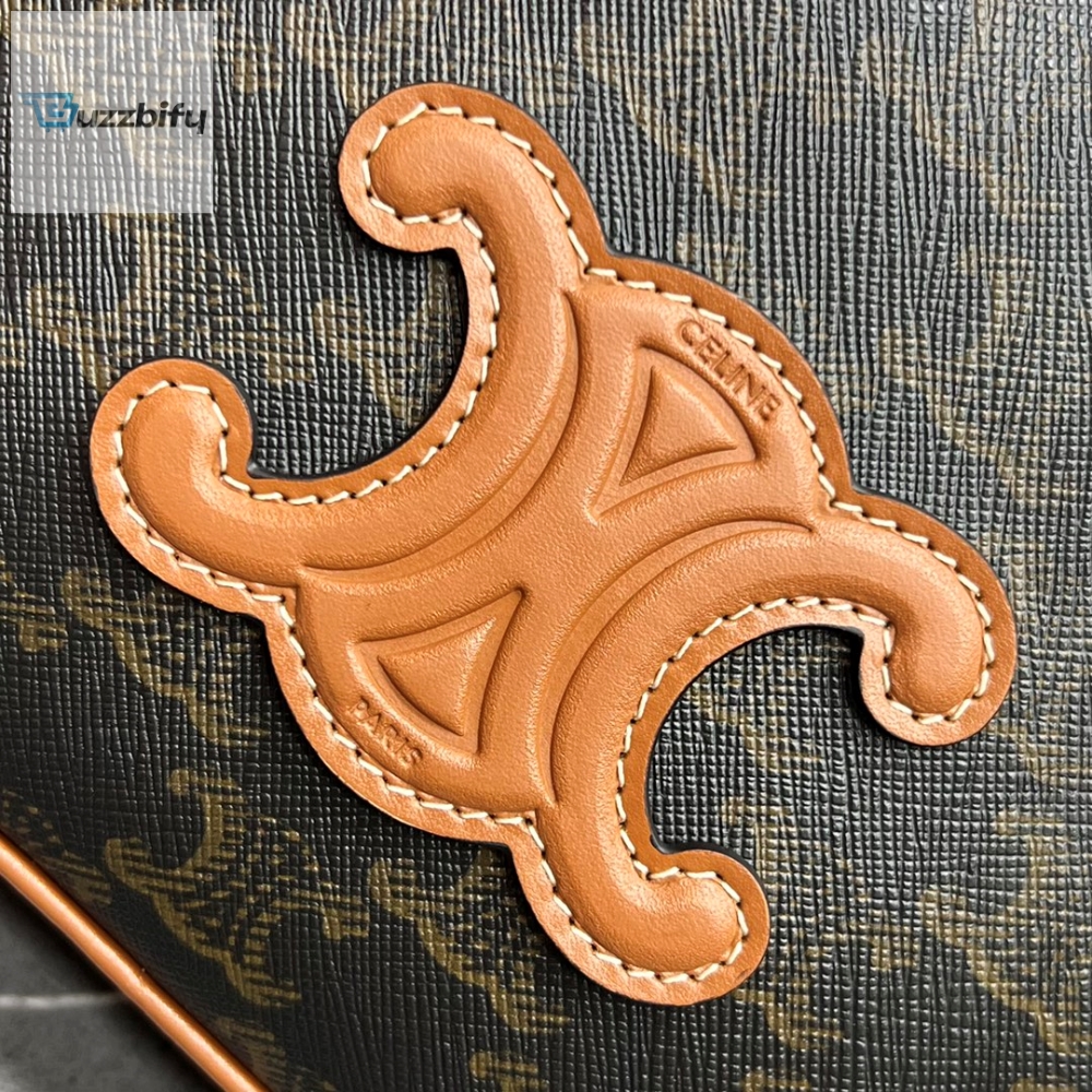 Celine Mini Bowling Bag In Triomphe Canvas Tan For Women 8In20cm 110462Ekx.04Lu