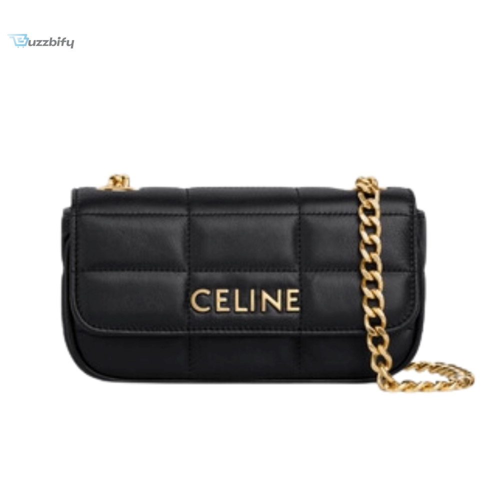 celine-mini-shoulder-chain-matelasse-monochrome-blackwhite-for-women-18cm-7in-10l333ewj