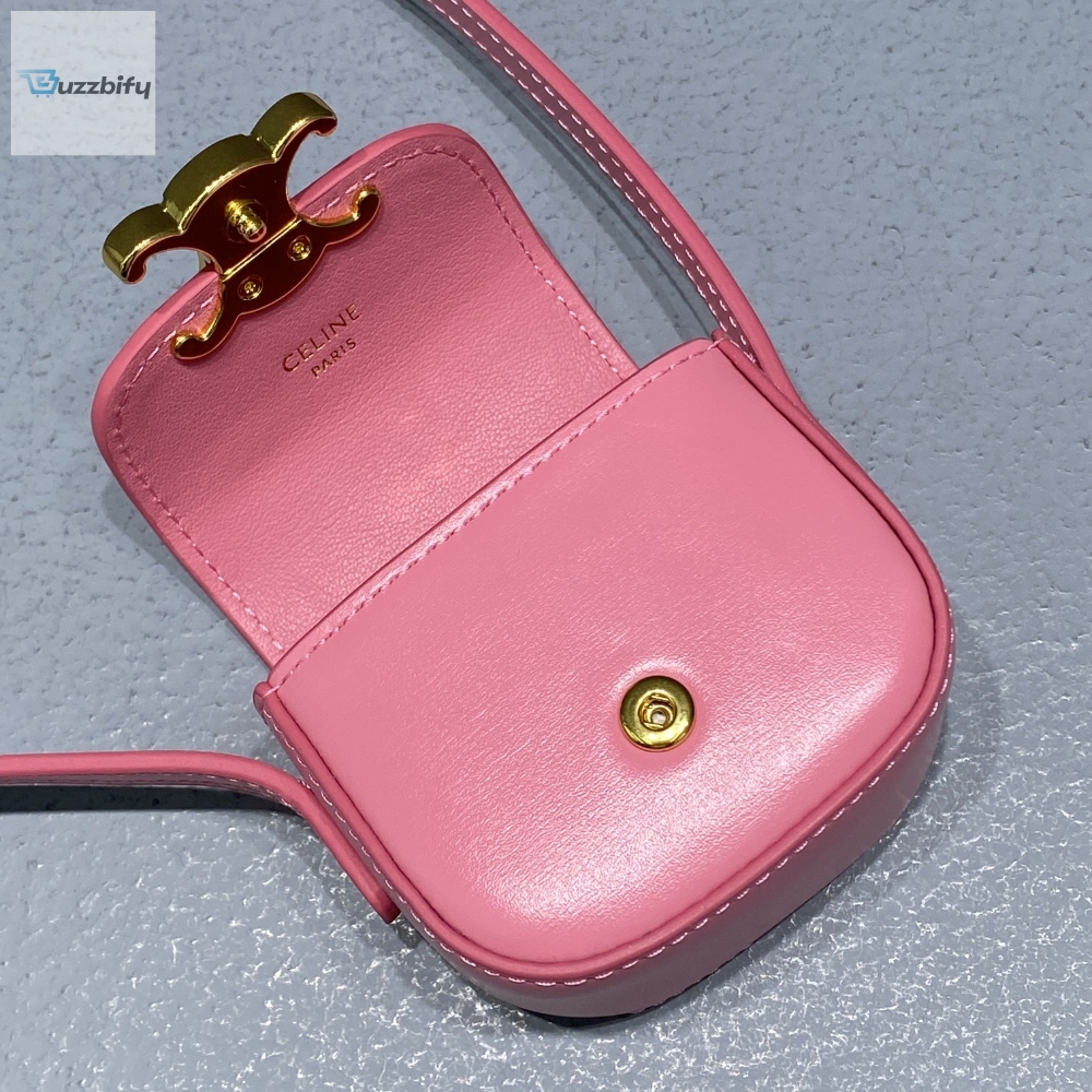 Celine Mini Triomphe Pink For Women 4In11cm