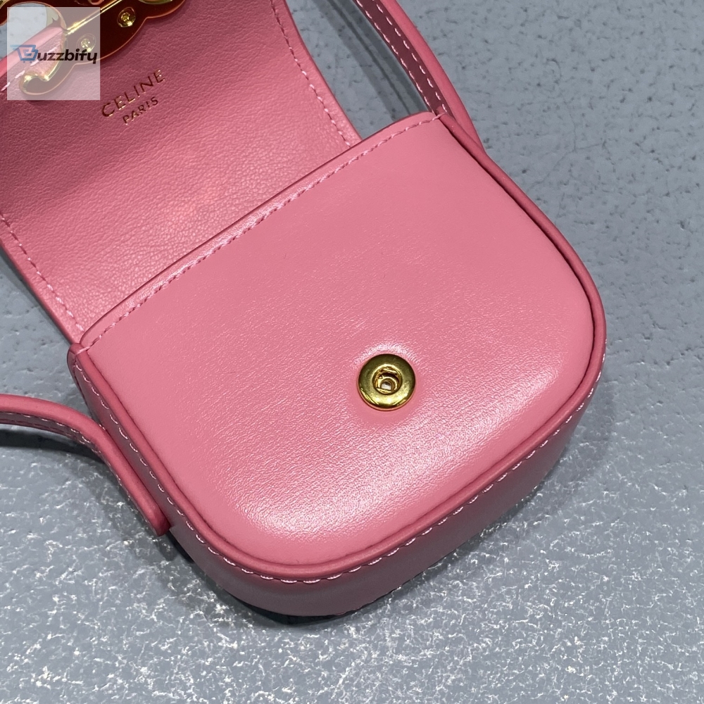 Celine Mini Triomphe Pink For Women 4In11cm