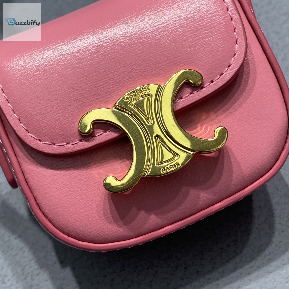 Celine Mini Triomphe Pink For Women 4In11cm